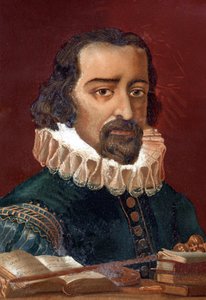 Francis Bacon (1561-1626), kansler i England og filosof etter "Science and its Men av Louis Figuier". Barcelona 1881 av Unknown artist