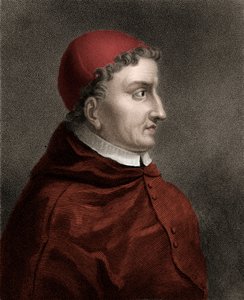 Francisco Jimenez de Cisneros (Gonzalo Jimenez de Cisneros) (1436-1517) kardinal, religiøs reformator og spansk statsmann - Gravering fra 1800-tallet av Unknown artist