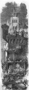 Francois de Guise (1519-1563), utnevnt til guvernør i Metz av kong Henrik II av Frankrike, tvang Karl V, keiser av Det hellige germanske riket til å heve beleiringen av Metz i 1552. Gravering av 1800-tallet. av Unknown artist