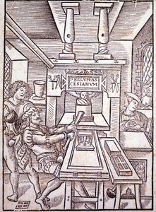 Fransk presse. Det 16. århundre. av Unknown artist