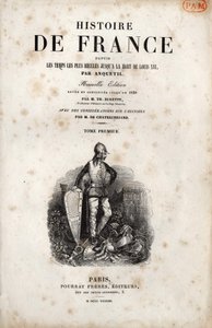 Frontispice of “” Histoire de France”” by Anquetil. 1838. av Unknown artist