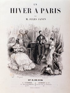 Frontispiz von „Un hiver à Paris“ von Jules Janin, Pariser bei einem Empfang in einem Salon, 1843 von Unknown artist