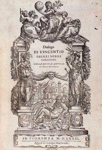Frontispice fra Dialogue of old and modern music av Vincenzo Galilei av Unknown artist