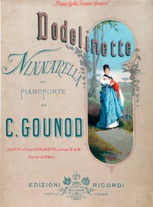 Frontispice av Dodelinette, vuggevise av Charles Gounod laget for datteren hans av Unknown artist