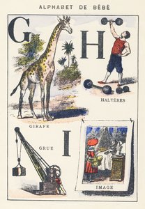 G H I: sjiraff, trane, manualer, bilde av Unknown artist