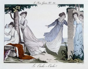 Spill om gjemsel (Cache Cache) - i "" The Good Genre"", n¡80, tidlig på 1800-tallet av Unknown artist