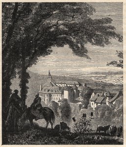 Gargilesse-Dampierre (Gargilesse Dampierre) - Indre - Frankrike - gravering i "" PATRIE" - PECTURESSE BESKRIVELSE AV FRANKRIKE I 6 BIND AV LUCIEN HUARD - slutten av 1800-tallet av Unknown artist