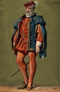 Gaspard de Coligny (1519-1572), Admiral of France. av Unknown artist