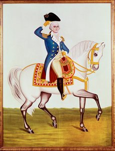 General Washington auf seinem weißen Pferd von Unknown Artist