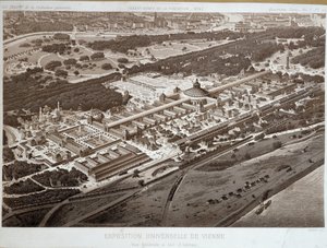 Generell oversikt over verdensutstillingen i Wien i 1873. av Unknown artist