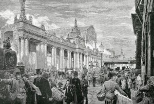 Det tyske riket eller det andre riket (1871-1918): sosialistisk demonstrasjon på markedsplassen i Berlin, 25. februar av Unknown artist