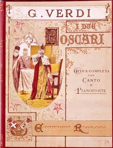 Giuseppe Verdi: Cover av notene for piano til operaen 