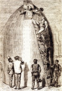 Grav. i «Fra jorden til månen» av Jules Verne av Unknown artist