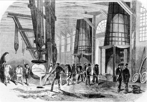 Grenelle støperi i 1885. av Unknown artist