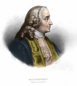 Guillaume Chretien (Guillaume-Chretien) by Lamoignon de Malesherbes (1721-1794). French politician. Engraving from 1852 av Unknown artist
