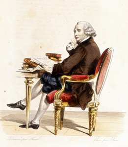 Guillaume Chretien (Guillaume-Chretien) av Lamoignon de Malesherbes (1721-1794). fransk politiker. Gravering fra 1838 av Unknown artist