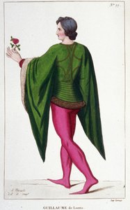 Guillaume de Lorris, fransk poet (v.1200-v.1240). av Unknown artist