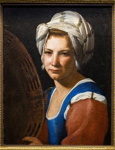 Sigøyner med tamburin av Unknown artist