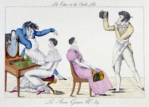 Frisør - i “” Le Bon Genre””, deb. 1800-tallet av Unknown artist