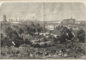 Hamburg - Germany - Horticultural Exhibition 1869 - Hamburg - the park of the International Horticulture Exhibition av Unknown artist