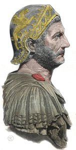 Hannibal - Portrett av Hannibal eller Annibal Barca (ca. 247-183 f.Kr.), karthaginsk general og statsmann av Unknown artist