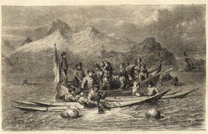 Harp Seal Hunt - Seal Hunt in Greenland - Engraving from “” The Illustrous Universe”” 1866 av Unknown artist