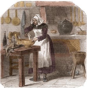 Helene Jegado (1803-1852) Fransk hushjelp og seriemorder - L'poisonneuse Helene Jegado (1803-1852) - Gravering fra 1800-tallet av Unknown artist