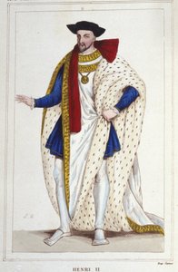 Henry II, konge av Frankrike (1519 - 1559) gravering av 1830 av Unknown artist