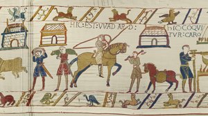 Her er Wadard, Bayeux Tapestry (ullbroderi på lin) av Unknown artist