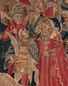 Historien om Saint Piat og Saint Eleuthère, scene 12: Oppstandelsen til tribunens datter Detalj. av Unknown artist