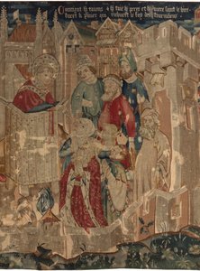 Historien om Saint Piat og Saint Eleuthère, scene 3: Saint Piat sendes til Tournai for å forkynne tro av Unknown artist