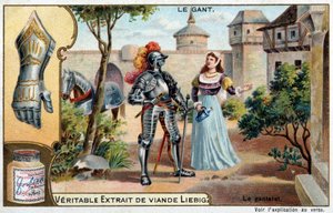 Hanskens historie: hansken, stykke rustning, blant de skandinaviske folkene - Liebig-kromolitografi av Unknown artist