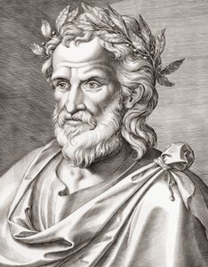 Homer. Portrett. av Unknown artist