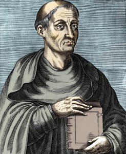 Hugues de Saint Victor. French theologian and philosopher. 12th century. Engraving of the 17th century. av Unknown artist