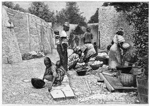 Human Zoo - ethnographic exhibition of West Africa at Champ de mars (Paris) av Unknown artist