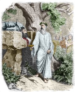 Menneskeofring av en gallisk druid - i "Histoire de France" av Anquetil. 1800-tallet. av Unknown artist
