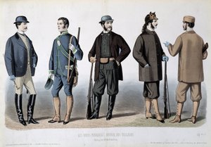 Jaktantrekk, "" Le Journal des tailors"" av Unknown artist