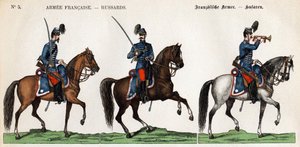 Husarer fra den franske hæren av Unknown artist
