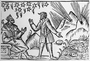 Ichthyomancy: Divination by the Movement of Fish - i "History of Gentibus Septentrionalibus" (History of the Peoples of the North) av Olaus Magnus, Roma av Unknown artist