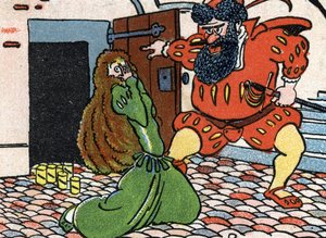 Illustrasjon til «Blåskjegg» av Unknown Artist