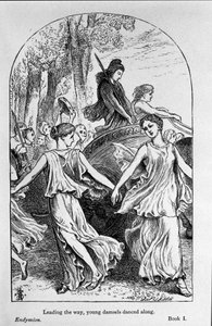 Illustrasjon for "Endymion" av poeten John Keats (1795-1821) 1800-tallet av Unknown artist
