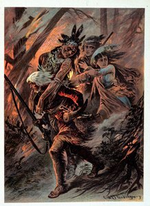 Illustrasjon av "" skinnstrømper" av F. Cooper av Unknown artist