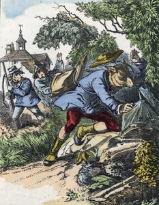 Illustrasjon av fortellingen "Good Mom Sheep"". I "" Fortellinger fra hjemmet for de minste"". Anonym gravering fra 1800-tallet. av Unknown artist
