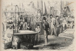 Keiserprins Eugene Louis Joseph (1856-1879) på festen i Fontainebleau. Han prøver å avkoffe en dukke ved hjelp av en ball som henger i en snor. Gravering i "The Universe illustrious" av Unknown artist
