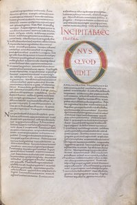 Incipit Abacuc Propha. Incipit av boken til profeten Habakkuk, 1000-tallet (miniatyr, membranøst manuskript) av Unknown artist
