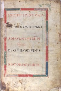 Incipit Epistle, åpningssiden av epistelen, 1000-tallet (miniatyr, membranøst manuskript) av Unknown artist
