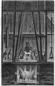 Interieur du well artesien de Passy en 1888 in “” le journal de la Jeunesse “” de 1888. av Unknown artist
