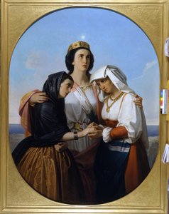 Italia er vertskap for Venezia og Roma (1860) anonyme maleri Museo del Risorgimento Milano av Unknown artist