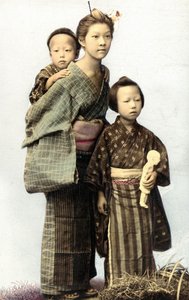 Japanese children, late 19th century av Unknown artist