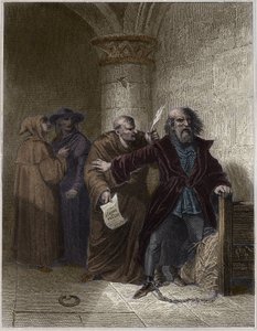 Hieronymus av Praha nekter å avskjære - Hieronymus av Praha (1379-1416) kirkereformator, nekter å si tilbake - Gravering i "" Populære faster, eller historien om folkets heroiske handlinger og deres innflytelse på vitenskap, kunst, industri og jo av Unknown artist
